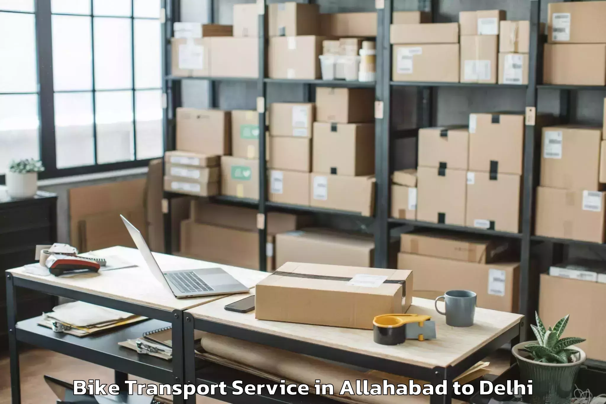 Allahabad to Naraina Industrial Estate Bike Transport Booking